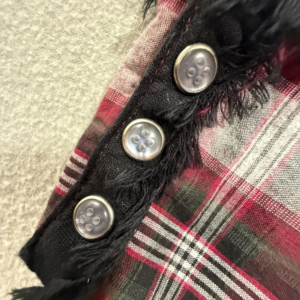 Maurices Premium Western Plaid Pearl Snap Long Sleeve‎ Shirt Women Medium